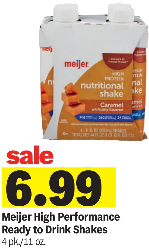 Meijer High Performance Ready to Drink Shakes