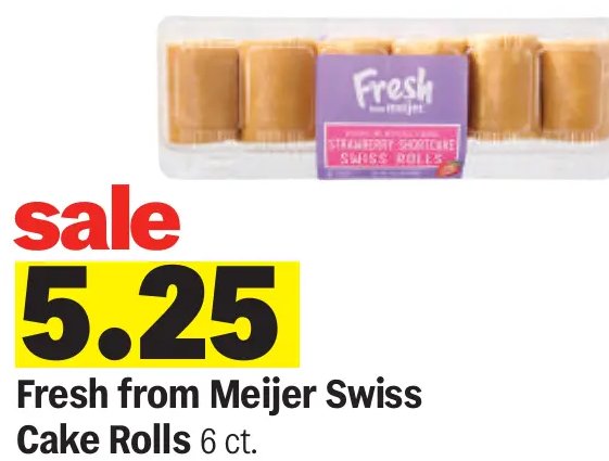 Fresh from Meijer Swiss Cake Rolls