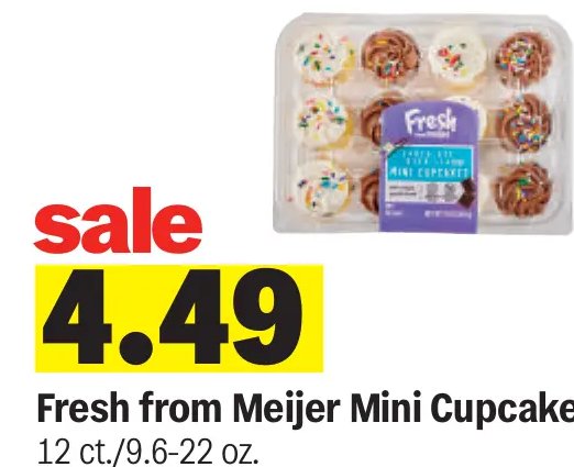 Fresh from Meijer Mini Cupcakes