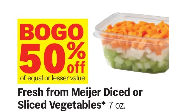Fresh from Meijer Diced or Sliced Vegetables