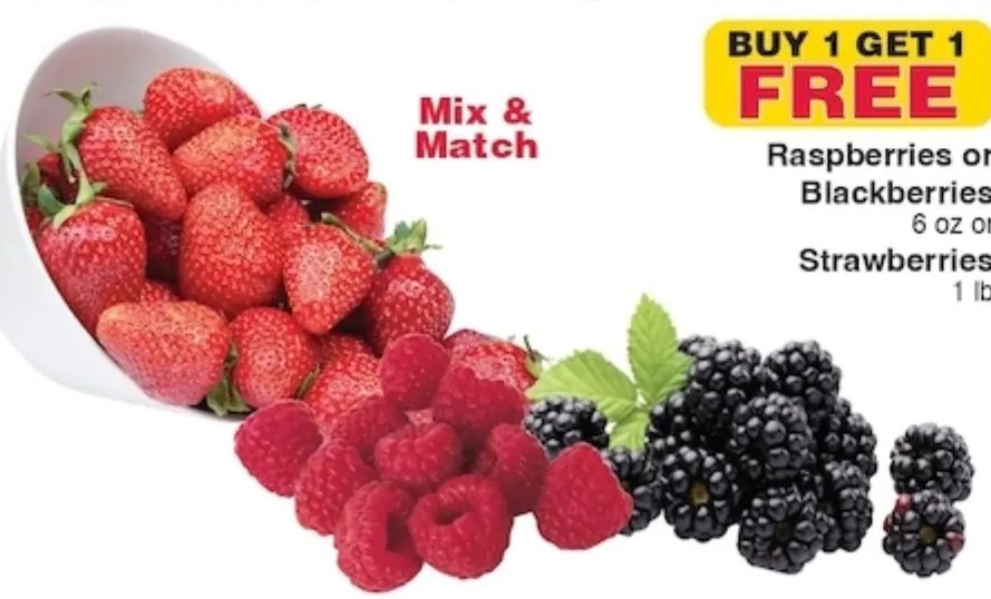 Raspberries or Blackberries or Strawberries