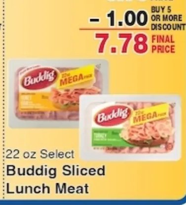 Buddig Sliced Lunch Meat
