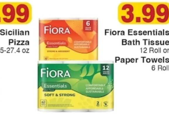 Fiora Essentials Bath Tissue or Paper Towels