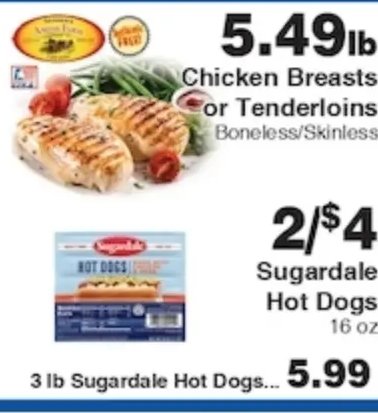 Chicken Breasts for Tenderloins Boneless/Skinless