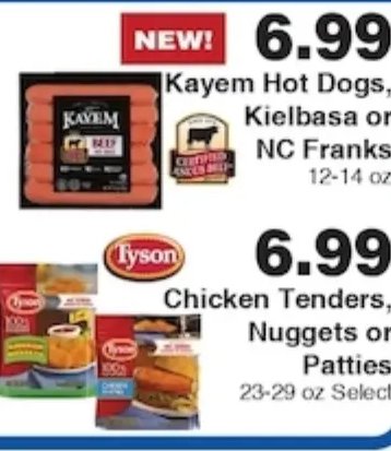 Kayem Hot Dogs, Kielbasa or NC Franks