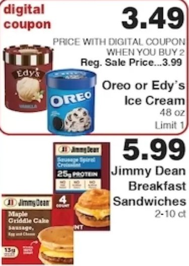 Oreo or Edy's Ice Cream