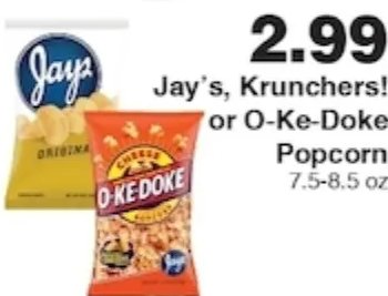 Jay's, Krunchers! or O-Ke-Doke Popcorn