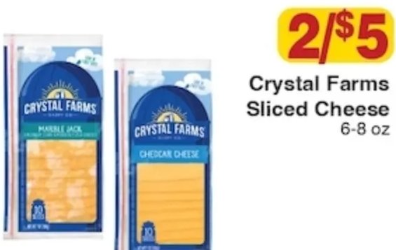 Crystal Farms Sliced Cheese