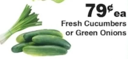 Fresh Cucumbers or Green Onions