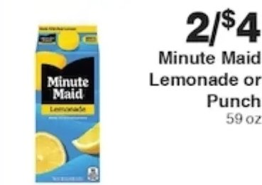 Minute Maid Lemonade or Punch