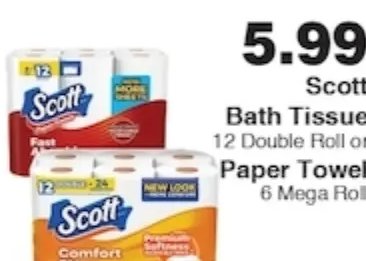 Scott Bath Tissue or Paper Towel