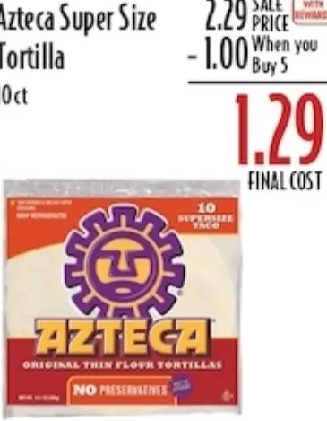 Azteca Super Size Tortilla