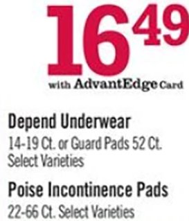 Poise Incontinence Pads