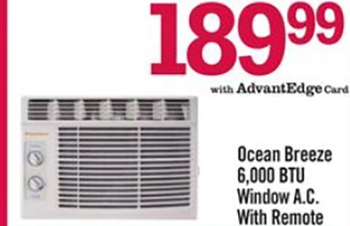 Ocean Breeze 6,000 BTU Window A.C. With Remote
