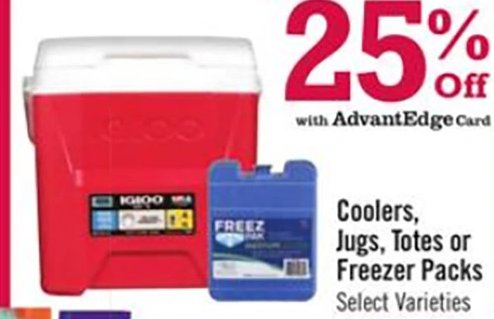 Coolers, Jugs, Totes or Freezer Packs