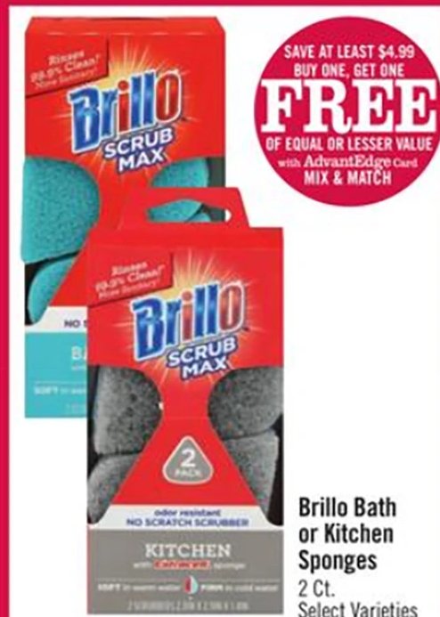 Brillo Bath or Kitchen Sponges