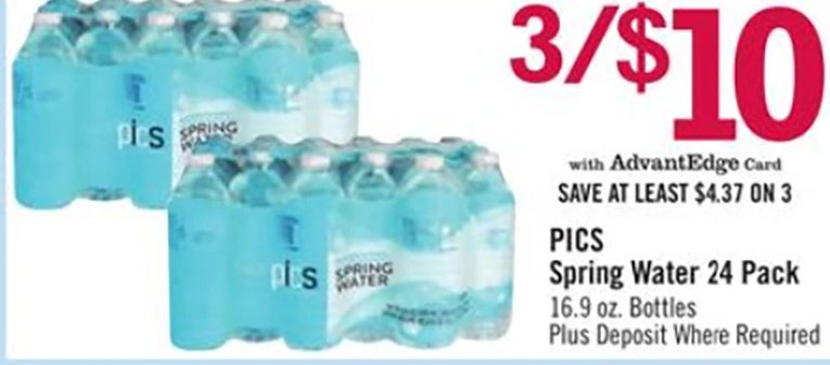 PICS Spring Water 24 Pack
