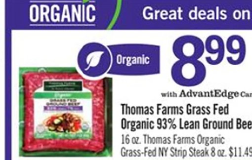 Thomas Farms Organic 93% Lean Ground Beef