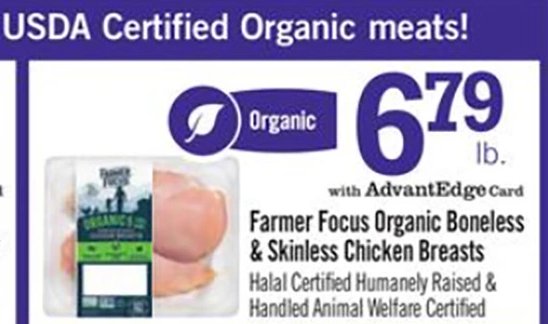 Farmer Focus Organic Boneless & Skinless Chicken Breasts