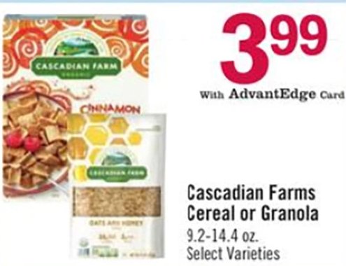 Cascadian Farms Cereal or Granola