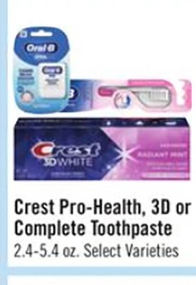 Crest Pro-Health, 3D Complete Toothpaste