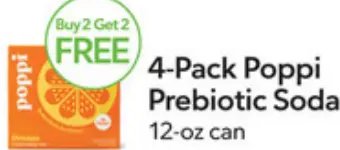 4-Pack Poppi Prebiotic Soda