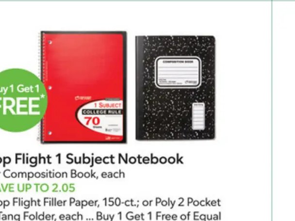 Top Flight 1 Subject Notebook