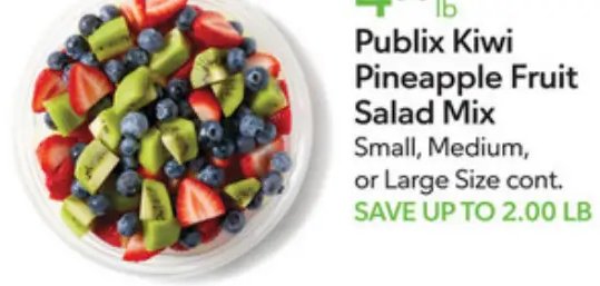 Publix Kiwi Pineapple Fruit Salad Mix