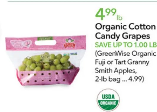 Organic Cotton Candy Grapes
