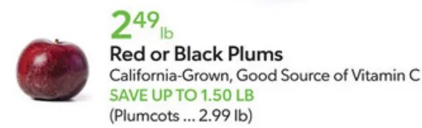 Red or Black Plums