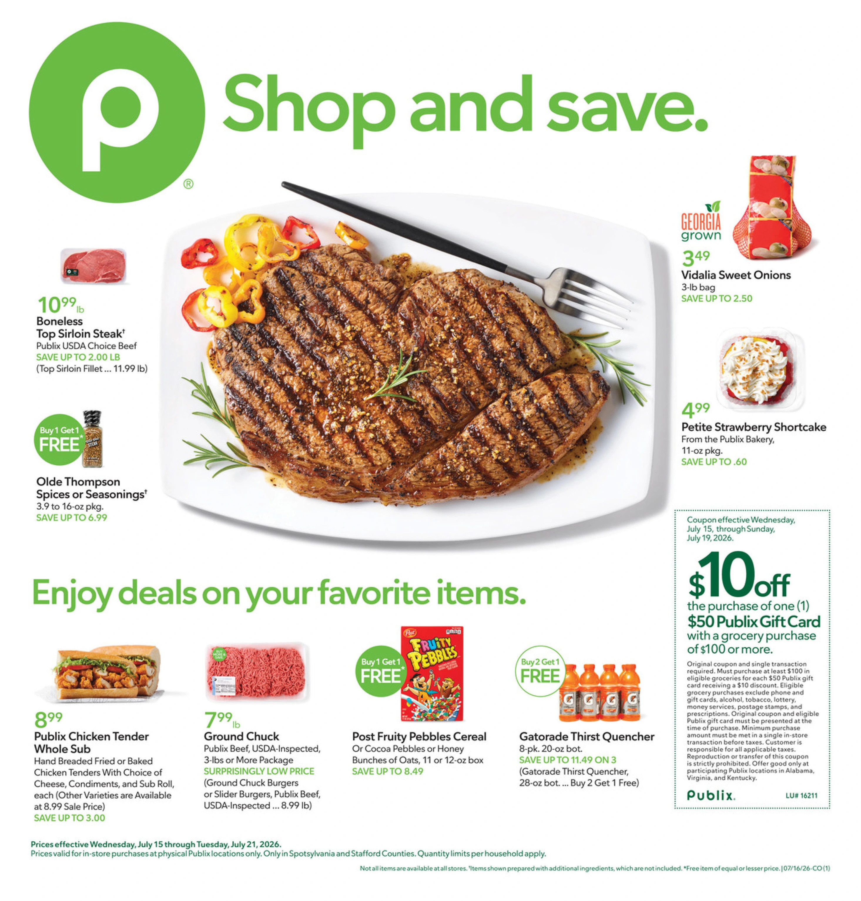 Publix Weekly Ad Page 1