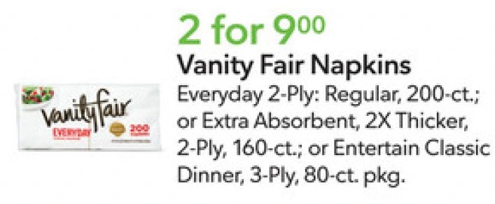Vanity Fair Napkins