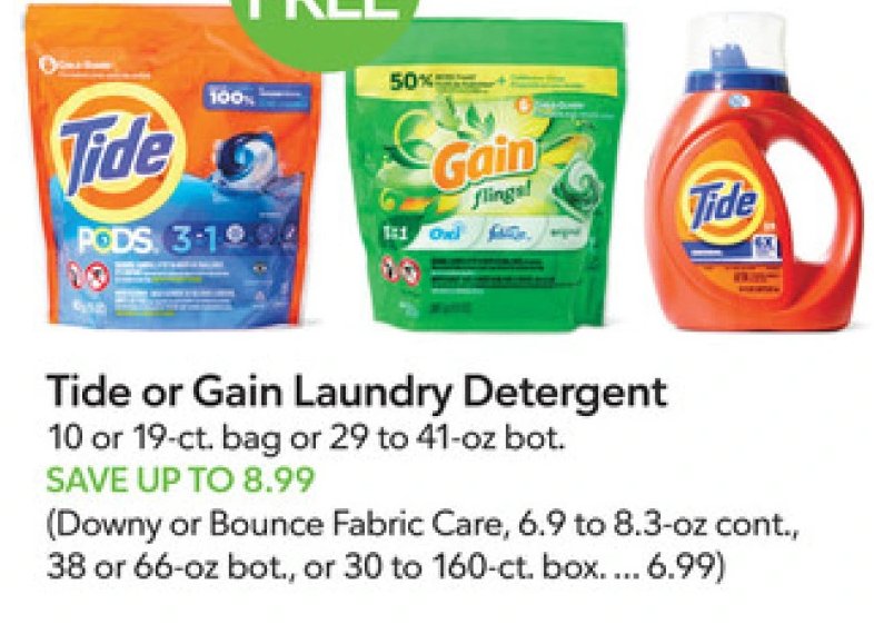 Tide or Gain Laundry Detergent