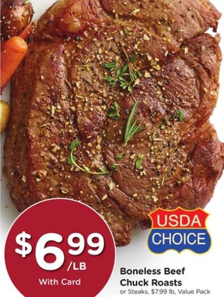 Boneless Beef Chuck Roasts