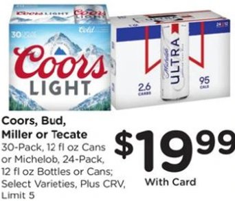 Coors, Bud, Miller or Tecate