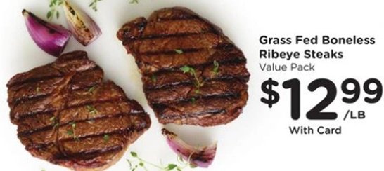 Grass Fed Boneless Ribeye Steaks