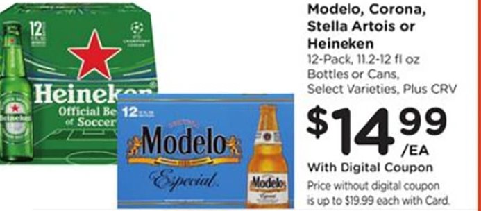 Modelo, Corona, Stella Artois or Heineken