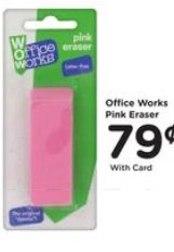 Office Works Pink Eraser