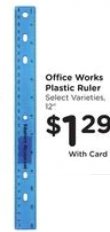 Office Works Plastic Ruler