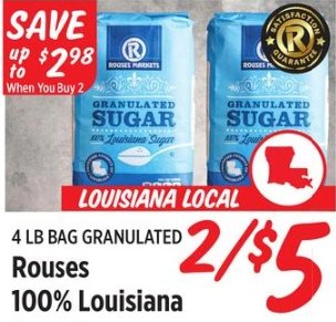 Rouses 100% Louisiana Cane Sugar