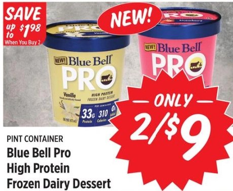 Blue Bell Pro High Protein Frozen Dairy Dessert