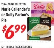 Marie Callender's or Dolly Parton's Pie