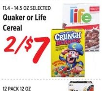 Quaker or Life Cereal