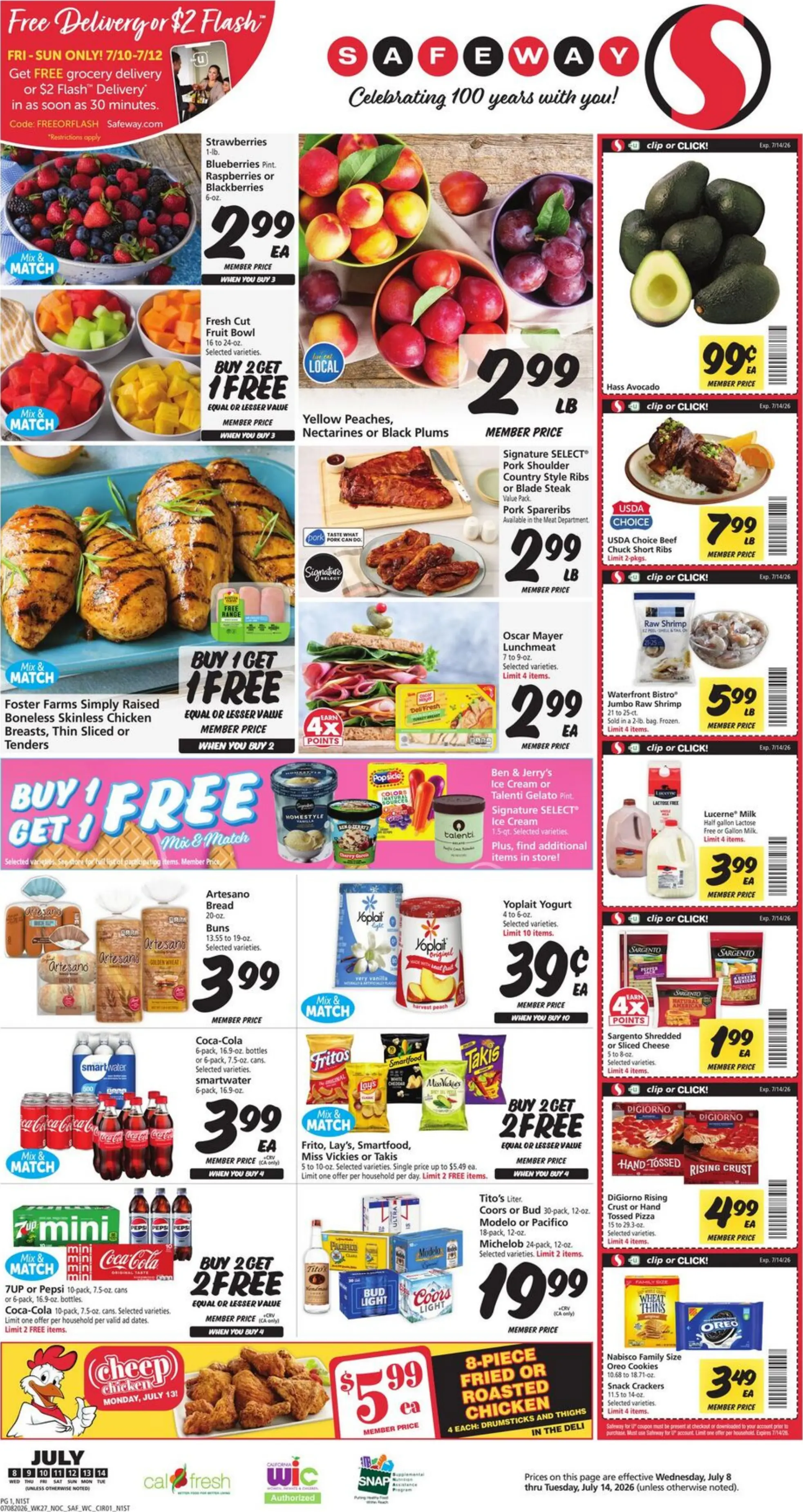 Safeway Weekly Ad Page 1