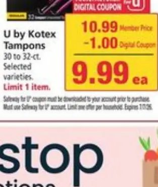U by Kotex Tampons