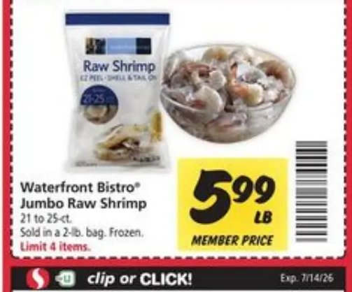Waterfront Bistro® Jumbo Raw Shrimp