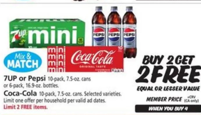 7UP or Pepsi or Coca-Cola