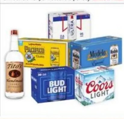 Tito's Liter, Coors or Bud, Modelo or Pacifico, Michelob