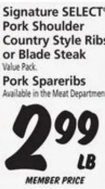 Signature SELECT® Pork Shoulder Country Style Ribs or Blade Steak