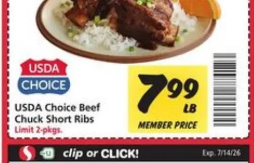 USDA Choice Chuck Short Ribs
